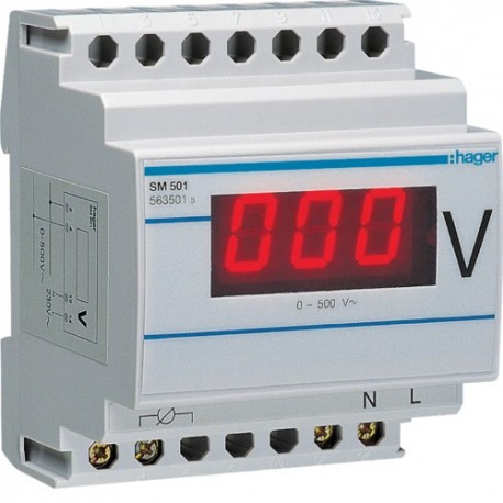 Voltmètre digital 500V - COMMANDE SIGNAL  HAGER SM501