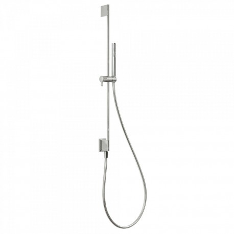 Barre coulissante avec prise d’eau au mur Ø 14 mm. Long. 760 mm. Douchette anticalcaire. (034.116.01). Flexible. - TRES 03493101