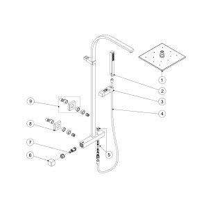Ensemble mitigeur douche CUADRO Chrome - TRES 00719101