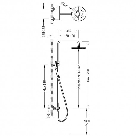 Ensemble mitigeur douche LEX - TRES 08119702