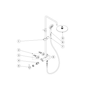 Ensemble mitigeur douche LEX - TRES 08119702