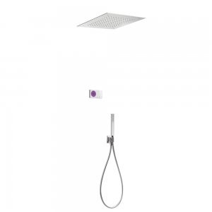 Kit de douche thermostatique électronique et encastré SHOWER TECHNOLOGY avec contrôle électronique compris (blanc) - TRES 092865