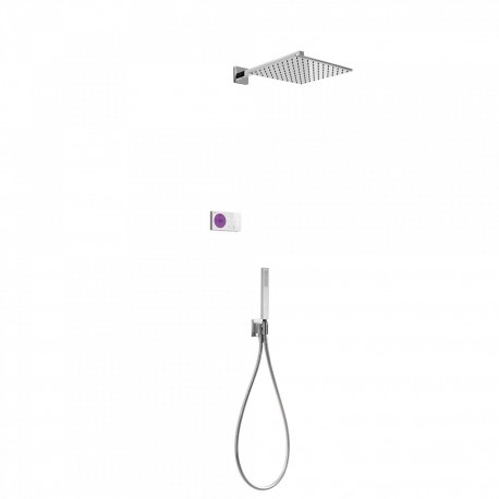 Kit de douche thermostatique électronique et encastré SHOWER TECHNOLOGY Chromé  - TRES 09286563