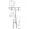 Kit de douche thermostatique électronique et encastré (2 voies) SHOWER TECHNOLOGY - TRES 09286564