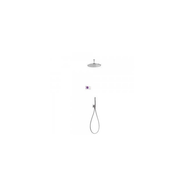 Kit de douche thermostatique électronique et encastré SHOWER TECHNOLOGY avec contrôle électronique compris (blanc) - TRES 092865