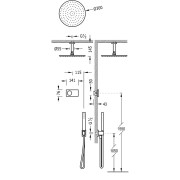 Kit de douche thermostatique électronique et encastré SHOWER TECHNOLOGY avec contrôle électronique compris (blanc) - TRES 092865