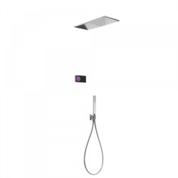 Kit de douche thermostatique électronique et encastré SHOWER TECHNOLOGY avec contrôle électronique compris (noir) - TRES 0928855