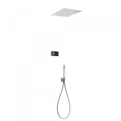 Kit de douche thermostatique électronique et encastré SHOWER TECHNOLOGY avec contrôle électronique compris (noir) - TRES 0928855