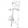 Kit de douche encastré CUADRO avec fermeture et régulation du débit - TRES 106980