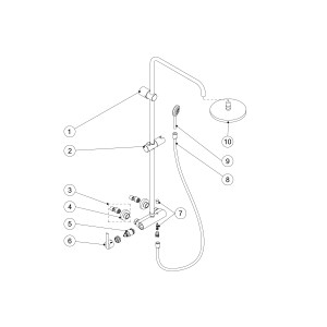Ensemble mitigeur douche LEX - TRES 181191