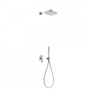 Kit de douche encastré LOFT avec fermeture et régulation du débit - TRES 20018002