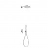 Kit de douche encastré LOFT avec fermeture et régulation du débit - TRES 20018002