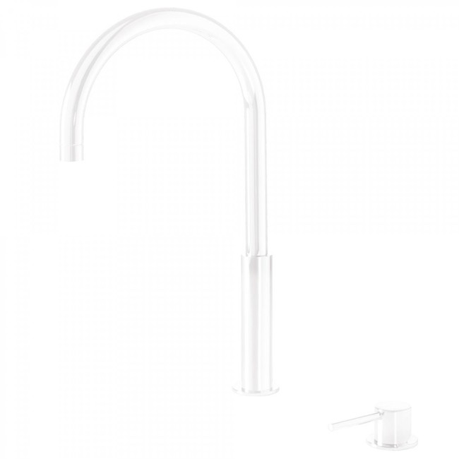 Lavabo mitigeur haut sur gorge Blanc Mat STUDY - TRES 26110502BM