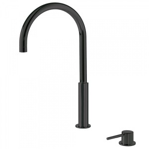 Lavabo mitigeur haut sur gorge Noir Mat STUDY - TRES 26110502NM