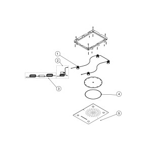 Douche acier inoxydable de tête anticalcaire CHROMOTHERAPY 2 types de jet (Pluie/Cascade) 500x650 mm - TRES 29997201