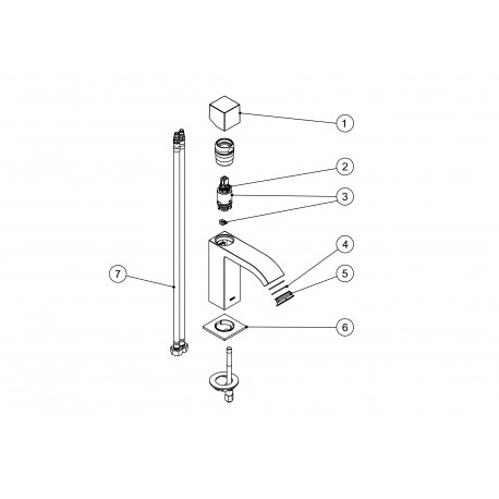 Mitigeur lavabo avec bec cascade - TRES 00610102
