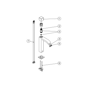 Mitigeur lavabo avec bec cascade - TRES 00661002