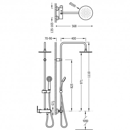 Ensemble mitigeur douche LEX - TRES 081192