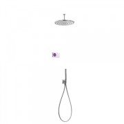 Kit de douche thermostatique électronique et encastré SHOWER TECHNOLOGY avec contrôle électronique compris (blanc) - TRES 092865