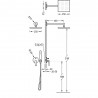 Kit de douche encastré CLASS avec fermeture et régulation du débit - TRES 20518002