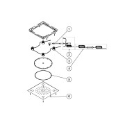 Douche acier inoxydable de tête anticalcaire CHROMOTHERAPY 500x500 mm - TRES 29996201