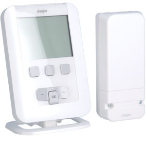 Kit Thermostat ambiance programmable digital radio Gestion du Chauffage Eau Chaude  -  HAGER EK560