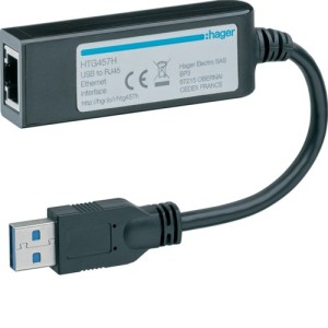 Convert. USB/Eth. pour HTG411H - TEBIS  HAGER HTG457H