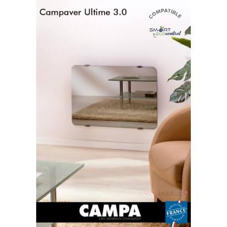 Radiateur Campa CAMPAVER Ultime 3.0 Horizontal Reflet - radiateur electrique verre