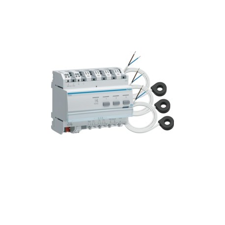 Indicateur conso KNX, 3 tores - TEBIS  HAGER TE332