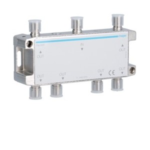 Répart. TV  6 sorties COAX - SYSTEMES VDI  HAGER TN206S