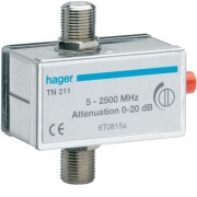 Atténuateur TV coaxial 0-20dB - SYSTEMES VDI  HAGER TN211