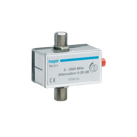 Atténuateur TV coaxial 0-20dB - SYSTEMES VDI  HAGER TN211