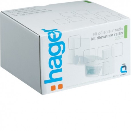 Kit détect blanc + 1S radio QL - GESTION ECLAIRAGE  HAGER TRE700