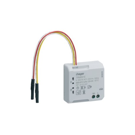 1S var. 2fils + 2E KNX radio - TEBIS  HAGER TRM691E