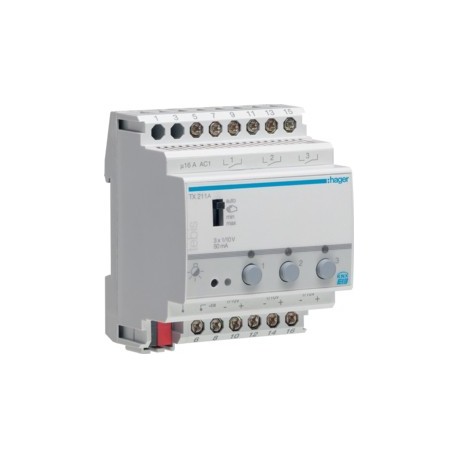 Pilote 3 sorties éclair 1/10 V - TEBIS  HAGER TX211A