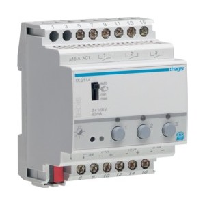 Pilote 3 sorties éclair 1/10 V - TEBIS  HAGER TX211A