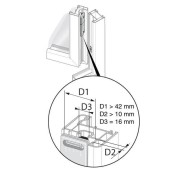 Détecteur d'ouverture invisible Radio pour fenêtre PVC - DOI PVC TYXAL+ Delta Dore 6412308