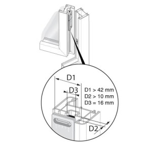 Détecteur d'ouverture invisible Radio pour fenêtre PVC - DOI PVC TYXAL+ Delta Dore 6412308