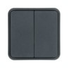 Cubyko 2 touches KNX gris - APPAREILLAGE MURAL HAGER WNT944