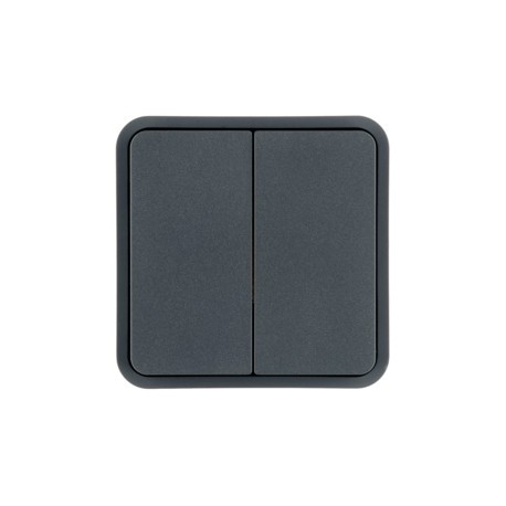 Cubyko 2 touches KNX gris - APPAREILLAGE MURAL  HAGER WNT944