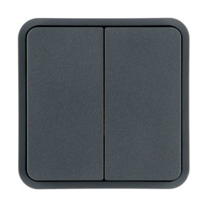 Cubyko 2 touches KNX gris - APPAREILLAGE MURAL  HAGER WNT944