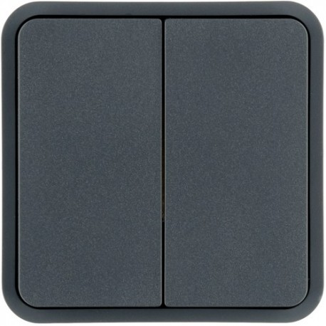 Cubyko 2 touches KNX gris - APPAREILLAGE MURAL  HAGER WNT944