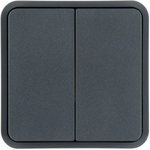 Cubyko 2 touches KNX gris - APPAREILLAGE MURAL  HAGER WNT944