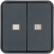 Cubyko 2 t. KNX à voyants gris - APPAREILLAGE MURAL  HAGER WNT954