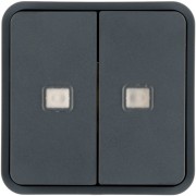 Cubyko 2 t. KNX à voyants gris - APPAREILLAGE MURAL  HAGER WNT954