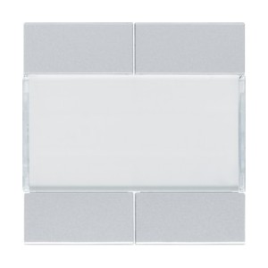 Enjoliveur 4PB KNX titane - APPAREILLAGE MURAL  HAGER WXE304T