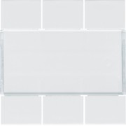 Enjoliveur 6PB KNX pure - APPAREILLAGE MURAL  HAGER WXE306B