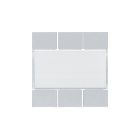 Enjoliveur 6PB KNX titane - APPAREILLAGE MURAL  HAGER WXE306T