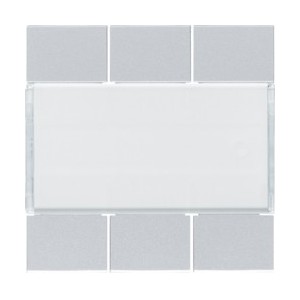 Enjoliveur 6PB KNX titane - APPAREILLAGE MURAL  HAGER WXE306T