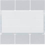 Enjoliveur 6PB KNX titane - APPAREILLAGE MURAL  HAGER WXE306T